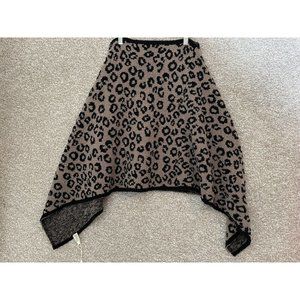 ComfyLuxe Women’s Animal Print Pullover Shawl Cardigan Sweater One Size